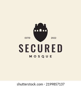 mosque with shield logo vintage