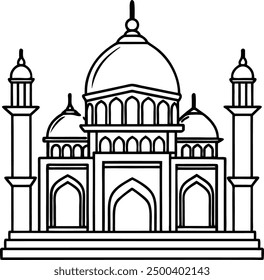 Moschee Silhouette Kunst Vektorgrafik