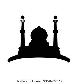 mosque silhouette design. Islamic architecture decoration.