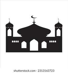 Mosque Silhouette Design Vector Element