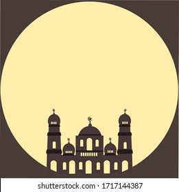 Moschee-Silhouette während Vollmond