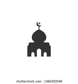 Mosque silhouette graphic design template vector illustration