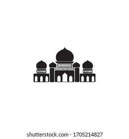 Mosque silhouette graphic design template vector illustration