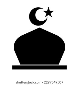 Moschee Silhouette Symbol. Islam. Vektorgrafik.