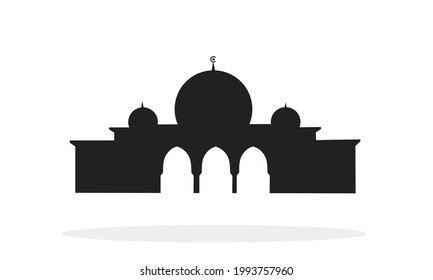 Moschee-Silhouette-Symbol Logo-Vorlage Design Illustration
