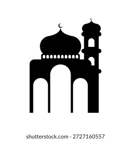 Ícone De Silhueta De Mesquita Representa A Arquitetura Islâmica