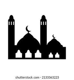 mosque silhouette. mosque icon. mosque vector