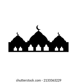 mosque silhouette. mosque icon. mosque vector