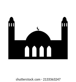 mosque silhouette. mosque icon. mosque vector
