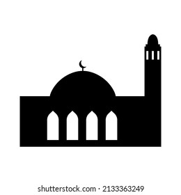 mosque silhouette. mosque icon. mosque vector