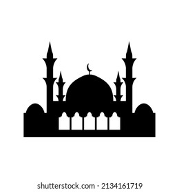 Moschee Silhouette. Moschee-Symbol. Moschee-Vektorgrafik 