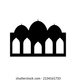 mosque silhouette. mosque icon. mosque vector 