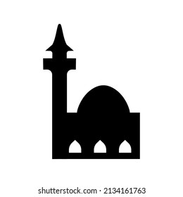 mosque silhouette. mosque icon. mosque vector 