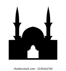 mosque silhouette. mosque icon. mosque vector 
