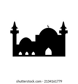 mosque silhouette. mosque icon. mosque vector 