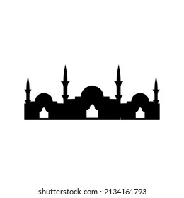 silueta de mezquita. icono de la mezquita. vector de mezquita 