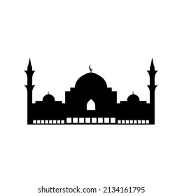 silueta de mezquita. icono de la mezquita. vector de mezquita 