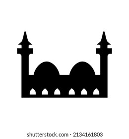 mosque silhouette. mosque icon. mosque vector 