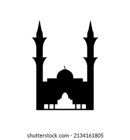 mosque silhouette. mosque icon. mosque vector 