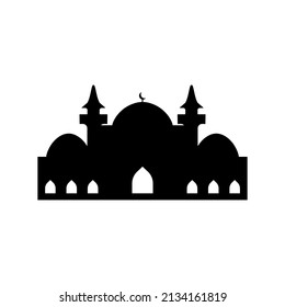 silueta de mezquita. icono de la mezquita. vector de mezquita 