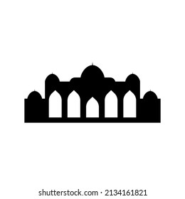 silueta de mezquita. icono de la mezquita. vector de mezquita 