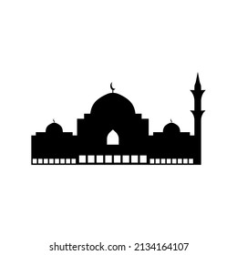 mosque silhouette. mosque icon. mosque vector 