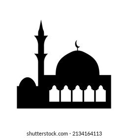 mosque silhouette. mosque icon. mosque vector 