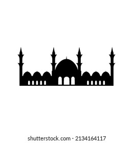 silueta de mezquita. icono de la mezquita. vector de mezquita 