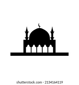mosque silhouette. mosque icon. mosque vector 