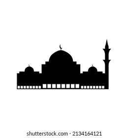 mosque silhouette. mosque icon. mosque vector 
