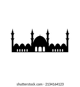 mosque silhouette. mosque icon. mosque vector 