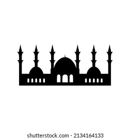 silueta de mezquita. icono de la mezquita. vector de mezquita 
