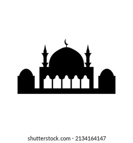 mosque silhouette. mosque icon. mosque vector 