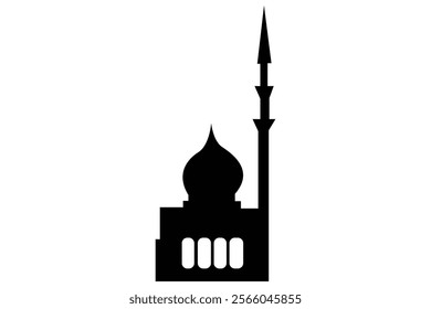 Mosque silhouette icon vector illustration
