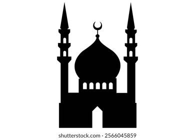 Mosque silhouette icon vector illustration
