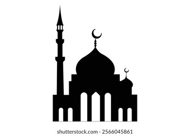 Mosque silhouette icon vector illustration
