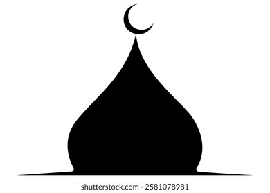 Mosque silhouette icon vector illustration
