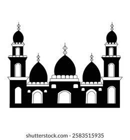 Mosque Silhouette for Islamic Art