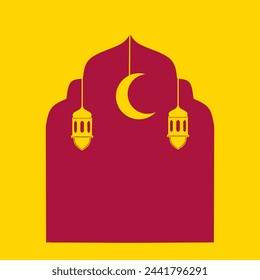 mosque silhouette set vector Ramadhan kareem