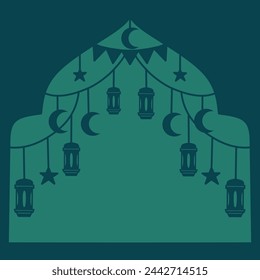 mosque silhouette set vector Ramadhan kareem