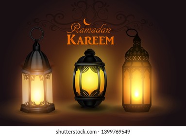 Mosque silhouette in sunset sky and abstract light for ramadan of Islam