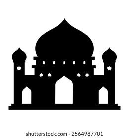 Mosque Silhouette Vector Black Design