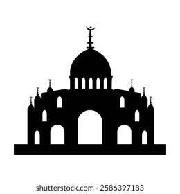 Mosque Silhouette Vector flat design