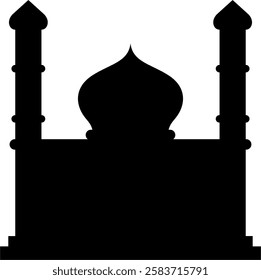 mosque silhouette vector. icon, illustration, symbol