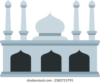 mosque silhouette vector. icon, illustration, symbol