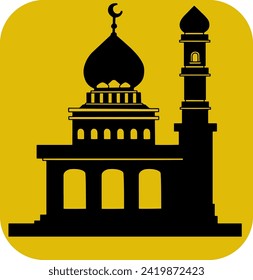 mosque silhouette vector illustration image