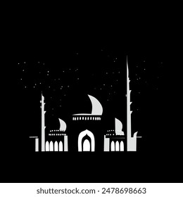 Moschee Silhouette Vektorgrafik Ramadhan kareem