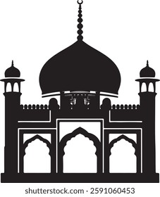 A mosque silhouette vector style