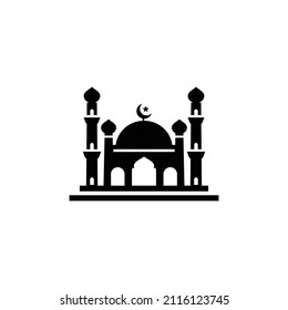 Mosque simple flat icon vector illustration