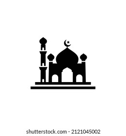 Mosque simple flat icon vector illustration